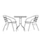 Flash Furniture Lila 23.5in Square Glass Top Metal Table with 2 Silver Aluminum Slat Stack Chairs TLH-0731SQ-017CSV2-GG - alternate 7